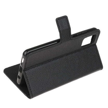 Litchi Texture Wallet Stand Leather Shell Cover for Xiaomi Poco M5s 4G / Redmi Note 10 4G / Note 10S 4G