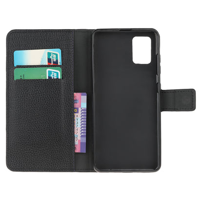 Litchi Texture Wallet Stand Leather Shell Cover for Xiaomi Poco M5s 4G / Redmi Note 10 4G / Note 10S 4G