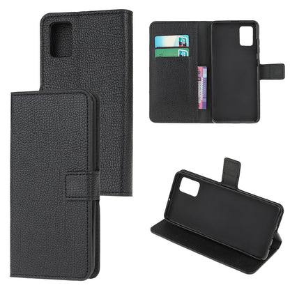 Litchi Texture Wallet Stand Leather Shell Cover for Xiaomi Poco M5s 4G / Redmi Note 10 4G / Note 10S 4G