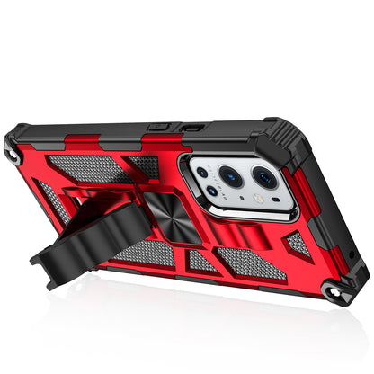 Armor Shockproof Kickstand PC TPU Phone Case with Magnetic Metal Sheet for OnePlus 9 Pro