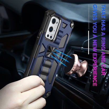 Armor Shockproof Kickstand PC TPU Phone Case with Magnetic Metal Sheet for OnePlus 9 Pro