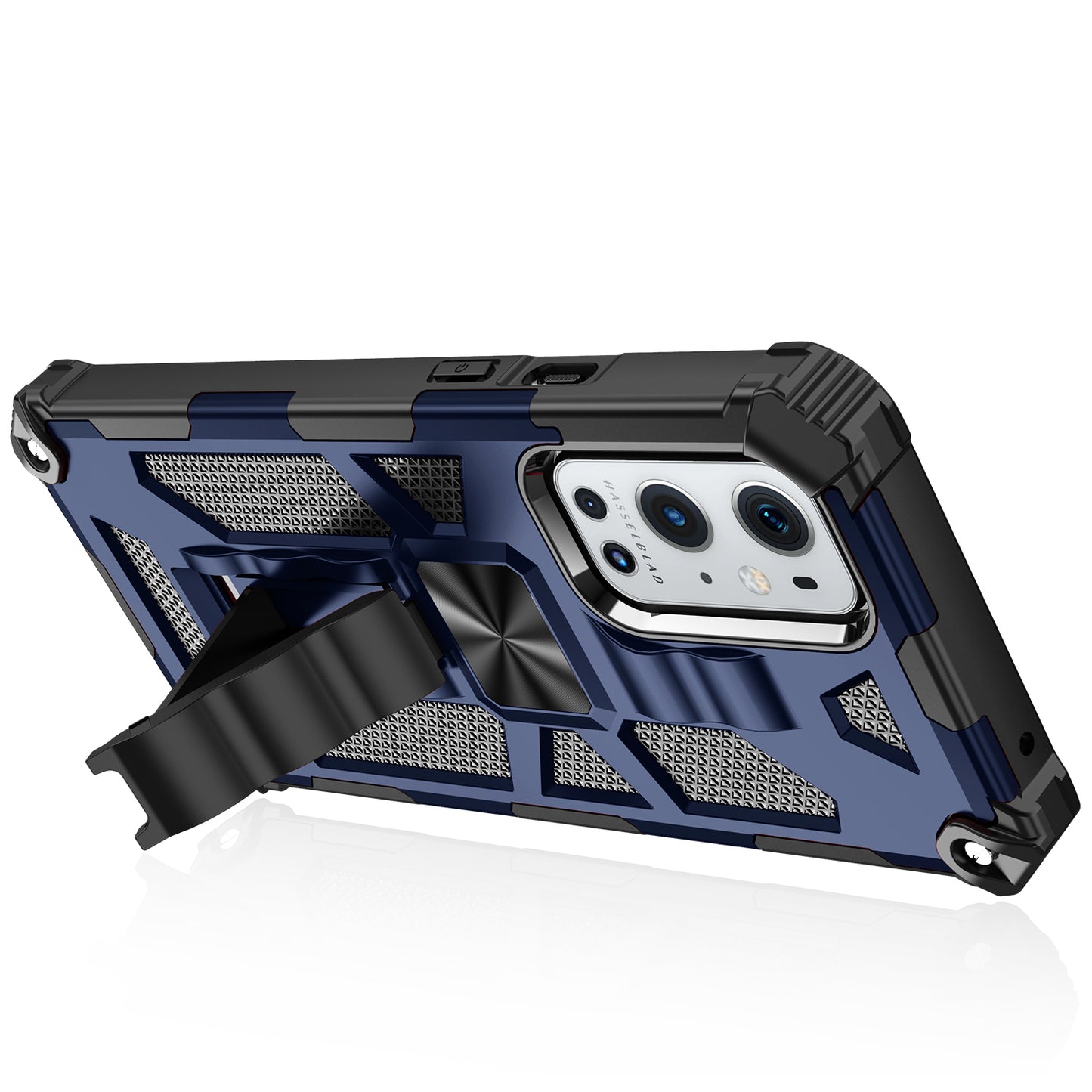 Armor Shockproof Kickstand PC TPU Phone Case with Magnetic Metal Sheet for OnePlus 9 Pro