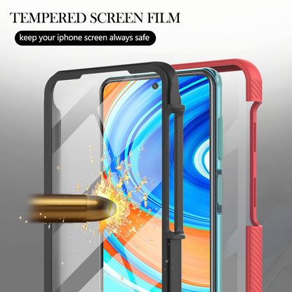 Full-Coverage Protection PC+TPU Protective Case with PET Screen Protector for Xiaomi Redmi Note 9S / Redmi Note 9 Pro / Redmi Note 9 Pro Max