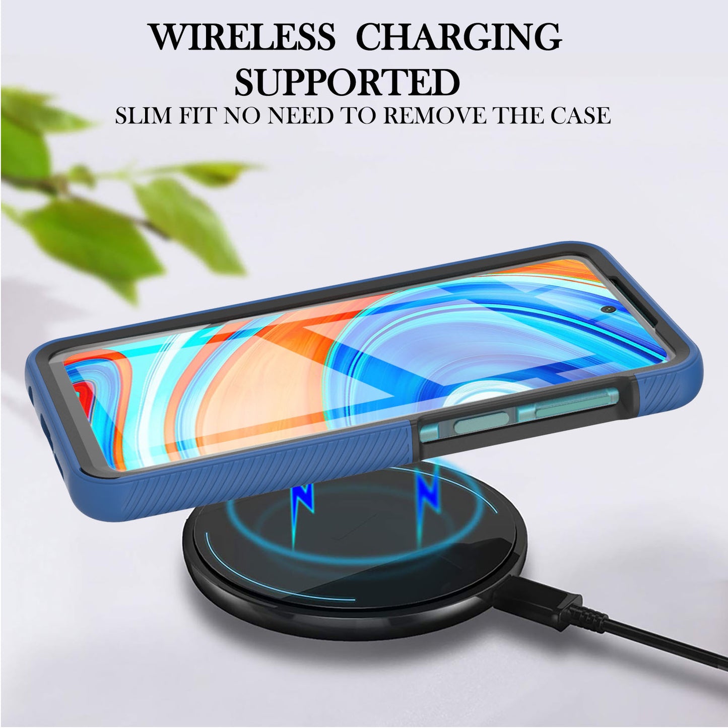 Full-Coverage Protection PC+TPU Protective Case with PET Screen Protector for Xiaomi Redmi Note 9S / Redmi Note 9 Pro / Redmi Note 9 Pro Max