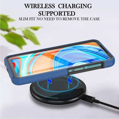 Full-Coverage Protection PC+TPU Protective Case with PET Screen Protector for Xiaomi Redmi Note 9S / Redmi Note 9 Pro / Redmi Note 9 Pro Max