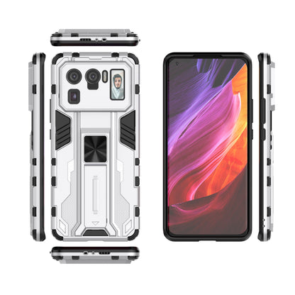 Well-Protected PC + TPU Combo Shockproof Phone Case with Kickstand Design for Xiaomi Mi 11 Ultra