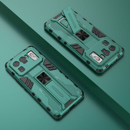 Well-Protected PC + TPU Combo Shockproof Phone Case with Kickstand Design for Xiaomi Mi 11 Ultra