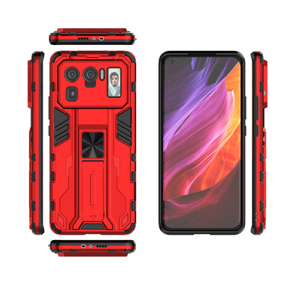 Well-Protected PC + TPU Combo Shockproof Phone Case with Kickstand Design for Xiaomi Mi 11 Ultra