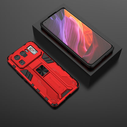 Well-Protected PC + TPU Combo Shockproof Phone Case with Kickstand Design for Xiaomi Mi 11 Ultra