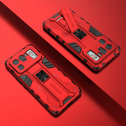 Well-Protected PC + TPU Combo Shockproof Phone Case with Kickstand Design for Xiaomi Mi 11 Ultra