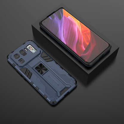 Well-Protected PC + TPU Combo Shockproof Phone Case with Kickstand Design for Xiaomi Mi 11 Ultra