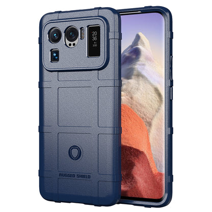 Shock-proof Rugged Square Grid Texture TPU Phone Cover Case for Xiaomi Mi 11 Ultra