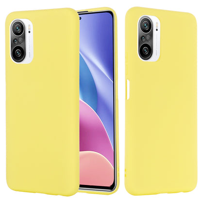 Liquid Silicone Soft Cover Case with Handy Strap for Xiaomi Redmi K40/ K40 Pro/ K40 Pro+/ Poco F3/ Mi 11i