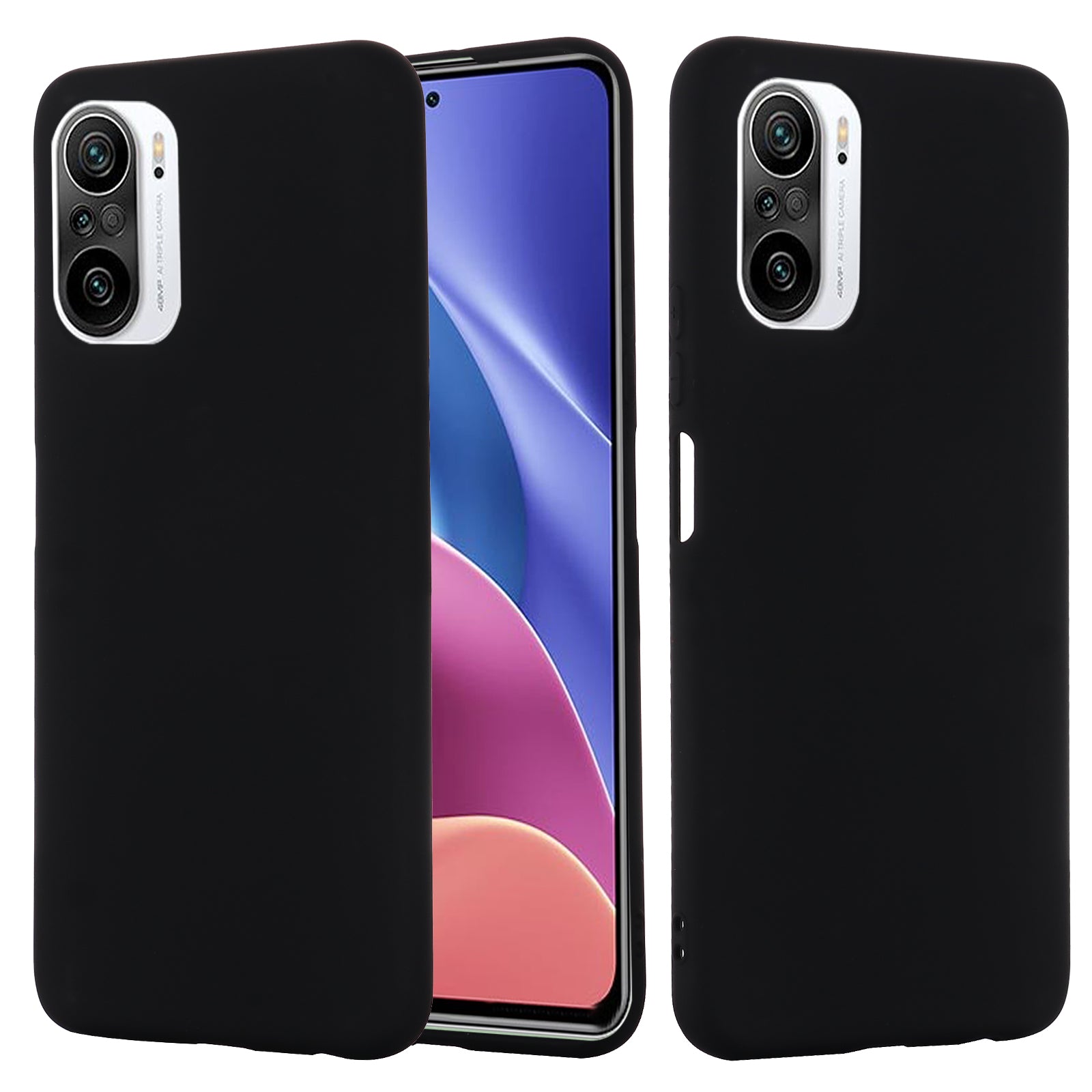 Liquid Silicone Soft Cover Case with Handy Strap for Xiaomi Redmi K40/ K40 Pro/ K40 Pro+/ Poco F3/ Mi 11i
