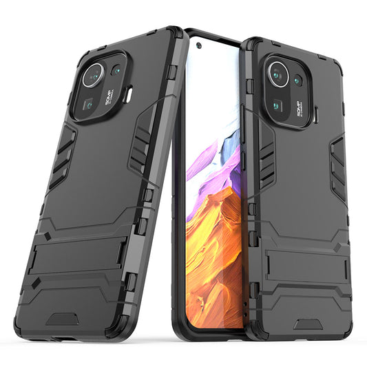 2 in 1 Hybrid Phone Protector Kickstand Design Full Protection Cover Case for Xiaomi Mi 11 Pro