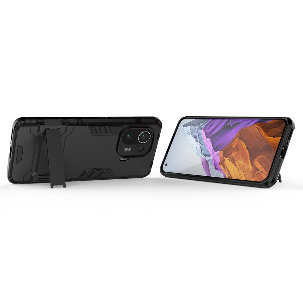 2 in 1 Hybrid Phone Protector Kickstand Design Full Protection Cover Case for Xiaomi Mi 11 Pro