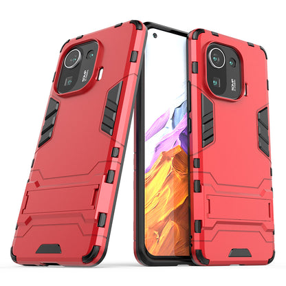 2 in 1 Hybrid Phone Protector Kickstand Design Full Protection Cover Case for Xiaomi Mi 11 Pro