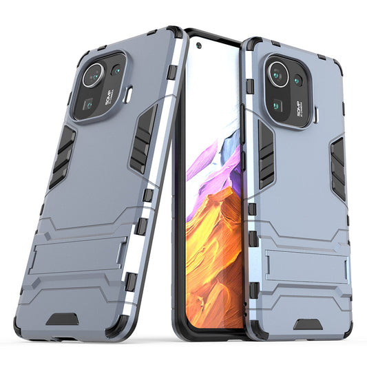2 in 1 Hybrid Phone Protector Kickstand Design Full Protection Cover Case for Xiaomi Mi 11 Pro