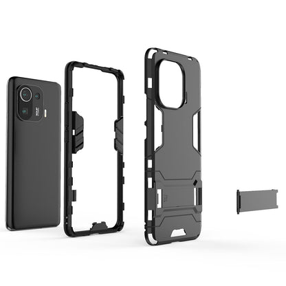 2 in 1 Hybrid Phone Protector Kickstand Design Full Protection Cover Case for Xiaomi Mi 11 Pro