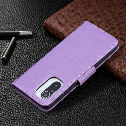 Imprint Butterflies Flower Wallet Stand Leather Case for Xiaomi Mi 11i / Poco F3 / Redmi K40 Pro / Redmi K40 / Redmi K40 Pro+