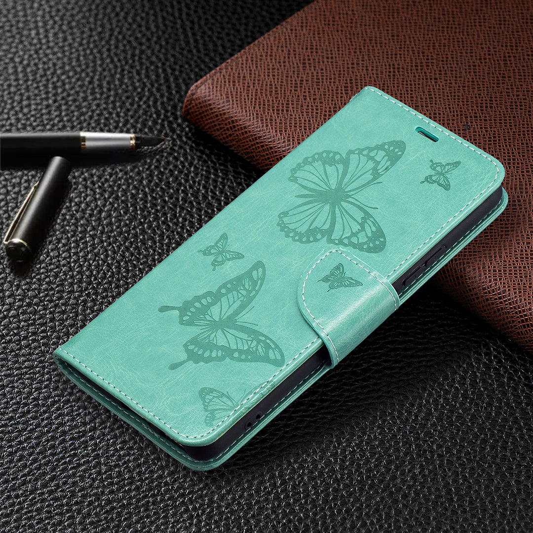 Imprint Butterflies Flower Wallet Stand Leather Case for Xiaomi Mi 11i / Poco F3 / Redmi K40 Pro / Redmi K40 / Redmi K40 Pro+