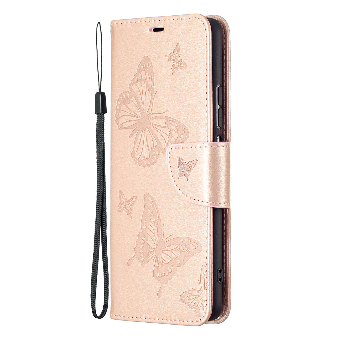 Imprint Butterflies Flower Wallet Stand Leather Case for Xiaomi Mi 11i / Poco F3 / Redmi K40 Pro / Redmi K40 / Redmi K40 Pro+
