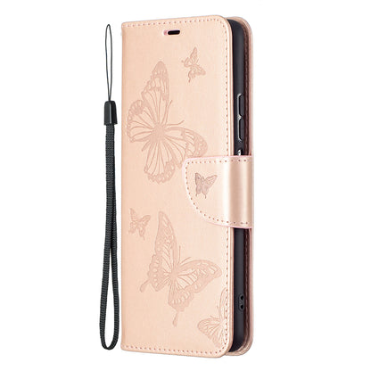 Imprint Butterflies Flower Wallet Stand Leather Case for Xiaomi Mi 11i / Poco F3 / Redmi K40 Pro / Redmi K40 / Redmi K40 Pro+