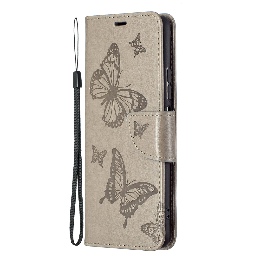 Imprint Butterflies Flower Wallet Stand Leather Case for Xiaomi Mi 11i / Poco F3 / Redmi K40 Pro / Redmi K40 / Redmi K40 Pro+
