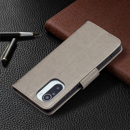 Imprint Butterflies Flower Wallet Stand Leather Case for Xiaomi Mi 11i / Poco F3 / Redmi K40 Pro / Redmi K40 / Redmi K40 Pro+
