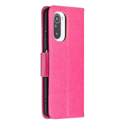 Imprint Butterflies Flower Wallet Stand Leather Case for Xiaomi Mi 11i / Poco F3 / Redmi K40 Pro / Redmi K40 / Redmi K40 Pro+