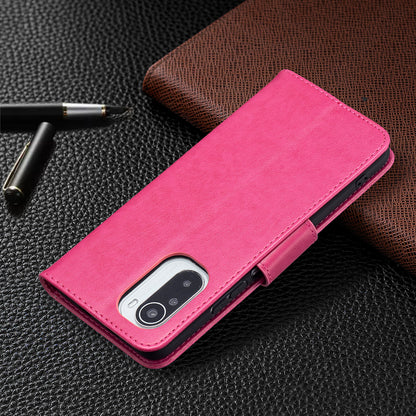 Imprint Butterflies Flower Wallet Stand Leather Case for Xiaomi Mi 11i / Poco F3 / Redmi K40 Pro / Redmi K40 / Redmi K40 Pro+