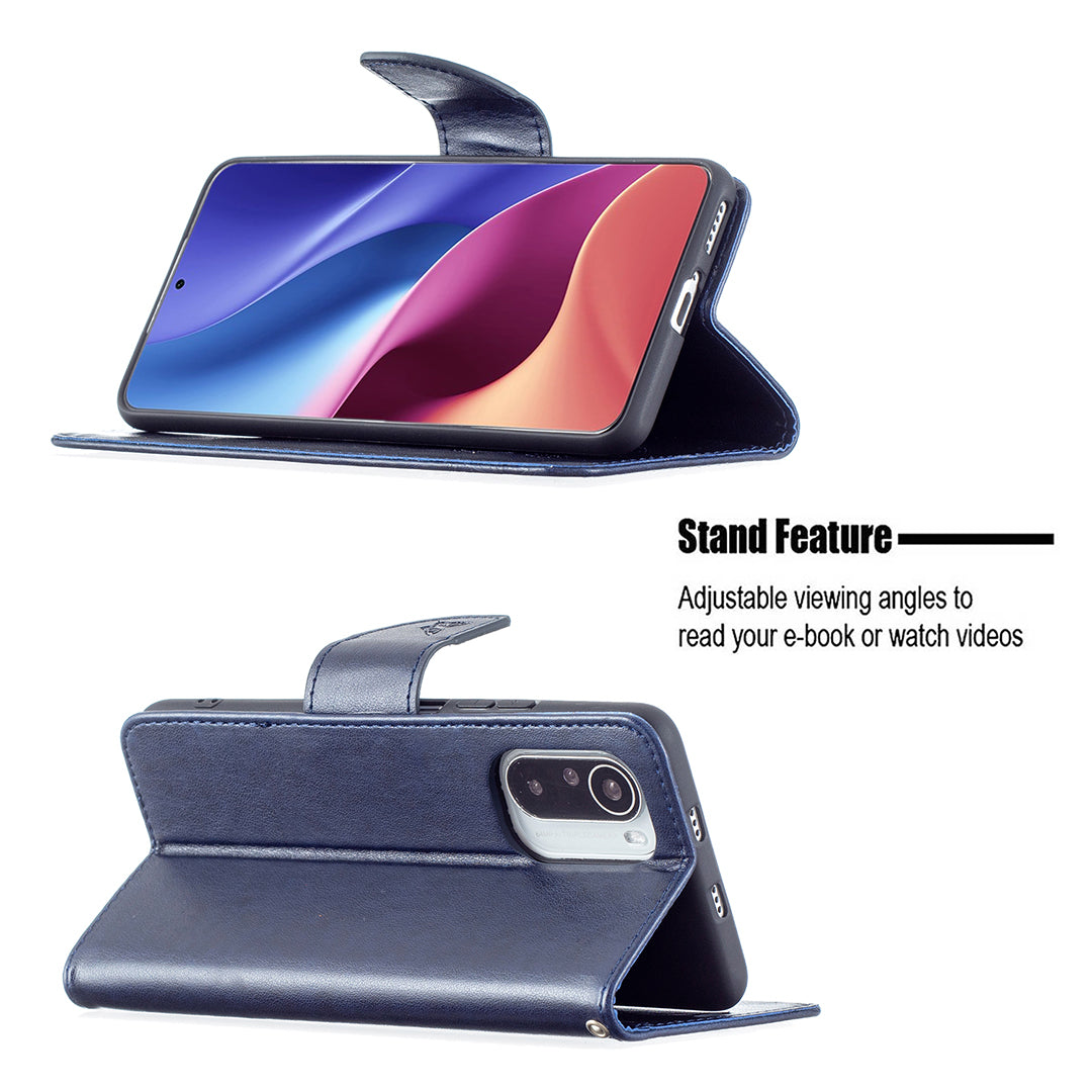 Imprint Butterflies Flower Wallet Stand Leather Case for Xiaomi Mi 11i / Poco F3 / Redmi K40 Pro / Redmi K40 / Redmi K40 Pro+