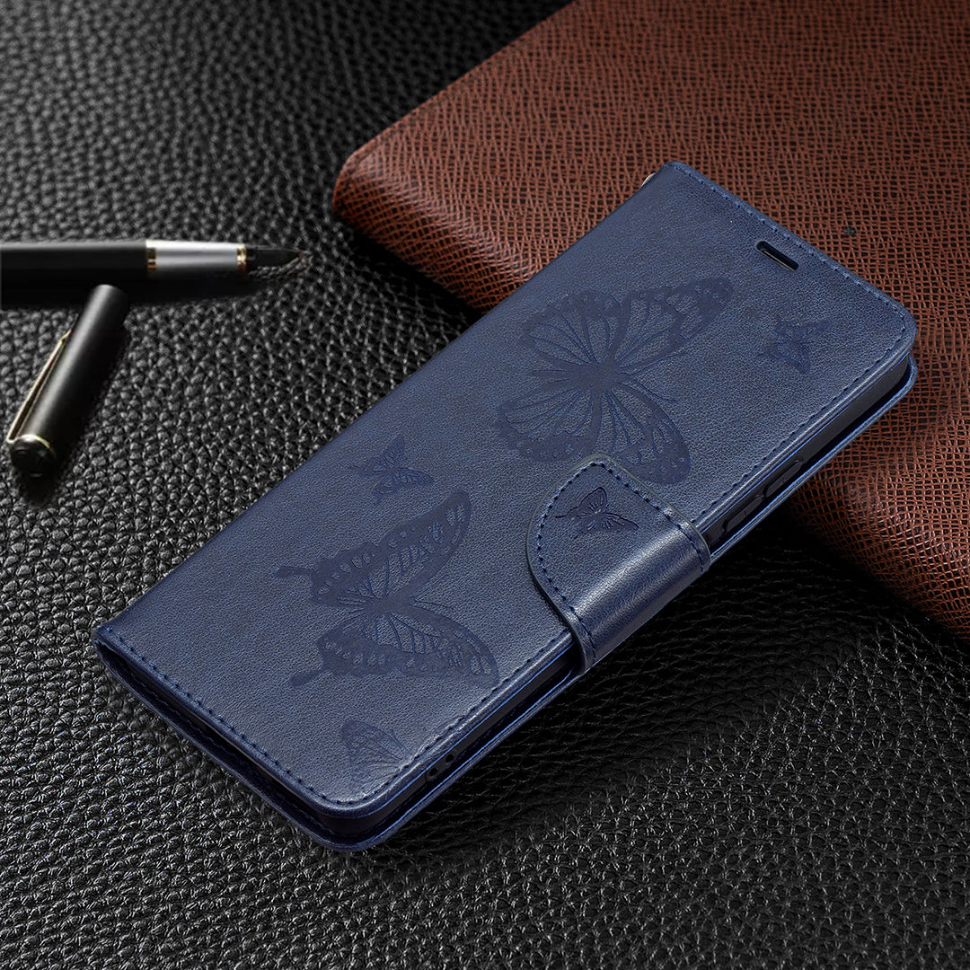 Imprint Butterflies Flower Wallet Stand Leather Case for Xiaomi Mi 11i / Poco F3 / Redmi K40 Pro / Redmi K40 / Redmi K40 Pro+