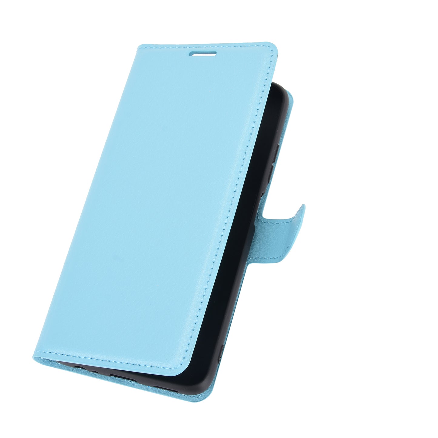 Wallet Design Folio Flip Litchi Texture Leather Phone Case with Stand for Xiaomi Redmi Note 9 5G/Note 9T 5G