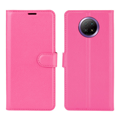Wallet Design Folio Flip Litchi Texture Leather Phone Case with Stand for Xiaomi Redmi Note 9 5G/Note 9T 5G
