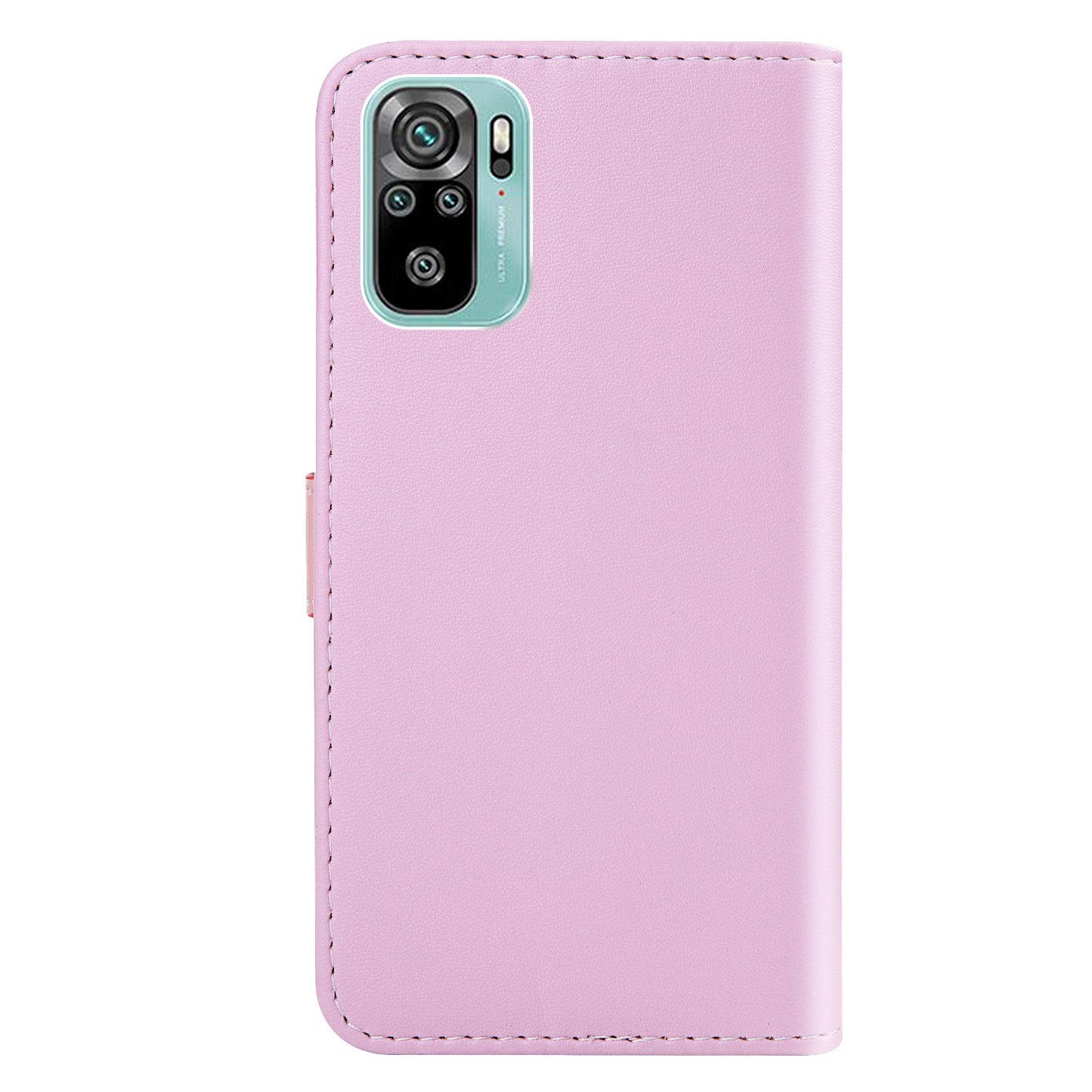 Three-color Splicing Leather Cover Wallet Stand Protective Case for Xiaomi Redmi Note 10 4G / Note 10S / Poco M5s 4G