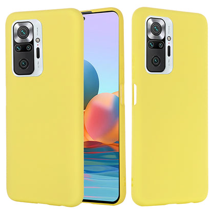 Liquid Silicone Soft Cover Case with Handy Strap for Xiaomi Redmi Note 10 Pro Max / Redmi Note 10 Pro