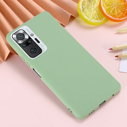 Liquid Silicone Soft Cover Case with Handy Strap for Xiaomi Redmi Note 10 Pro Max / Redmi Note 10 Pro