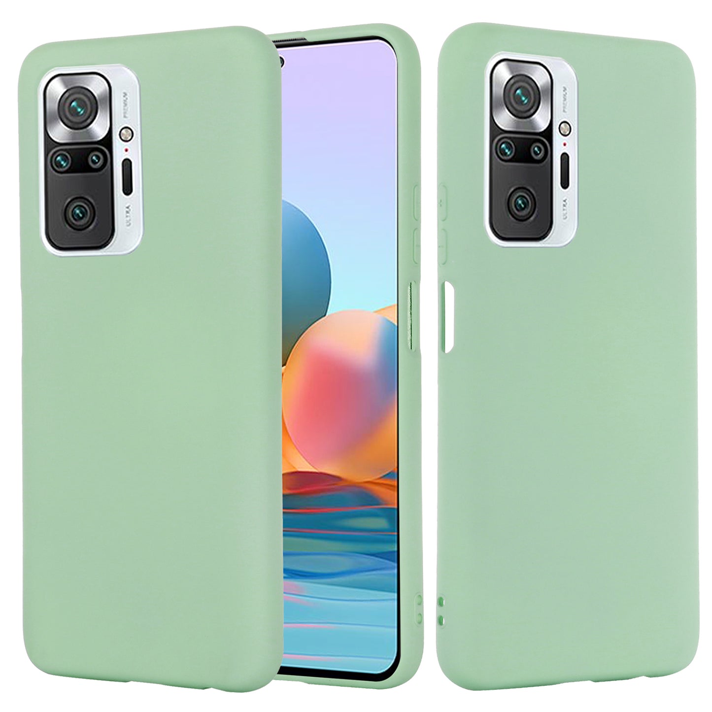 Liquid Silicone Soft Cover Case with Handy Strap for Xiaomi Redmi Note 10 Pro Max / Redmi Note 10 Pro