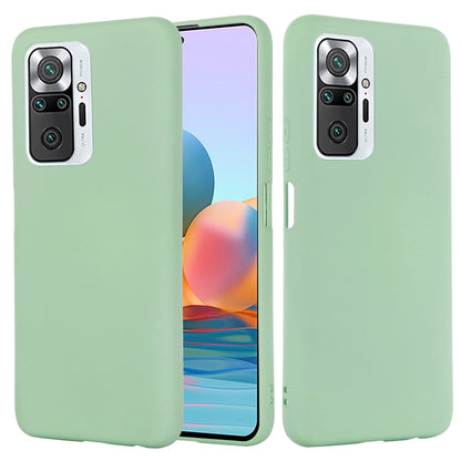 Liquid Silicone Soft Cover Case with Handy Strap for Xiaomi Redmi Note 10 Pro Max / Redmi Note 10 Pro