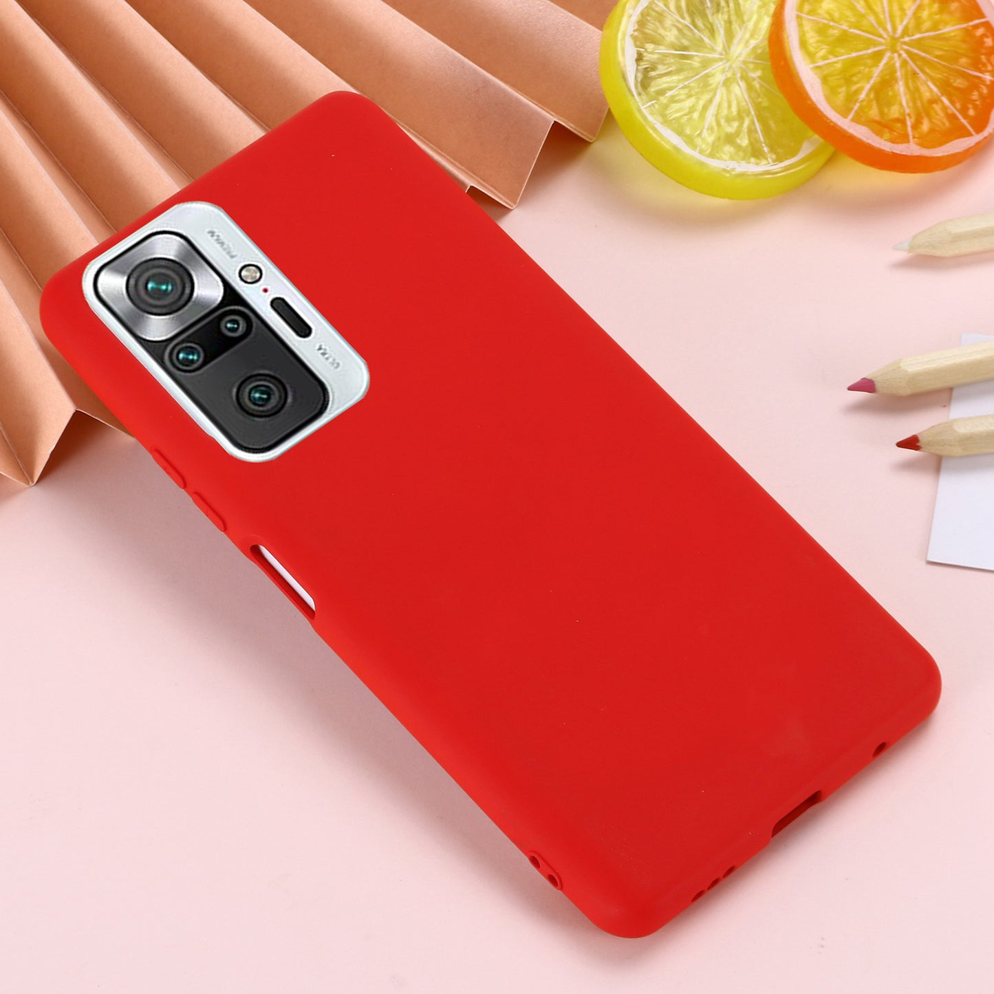 Liquid Silicone Soft Cover Case with Handy Strap for Xiaomi Redmi Note 10 Pro Max / Redmi Note 10 Pro