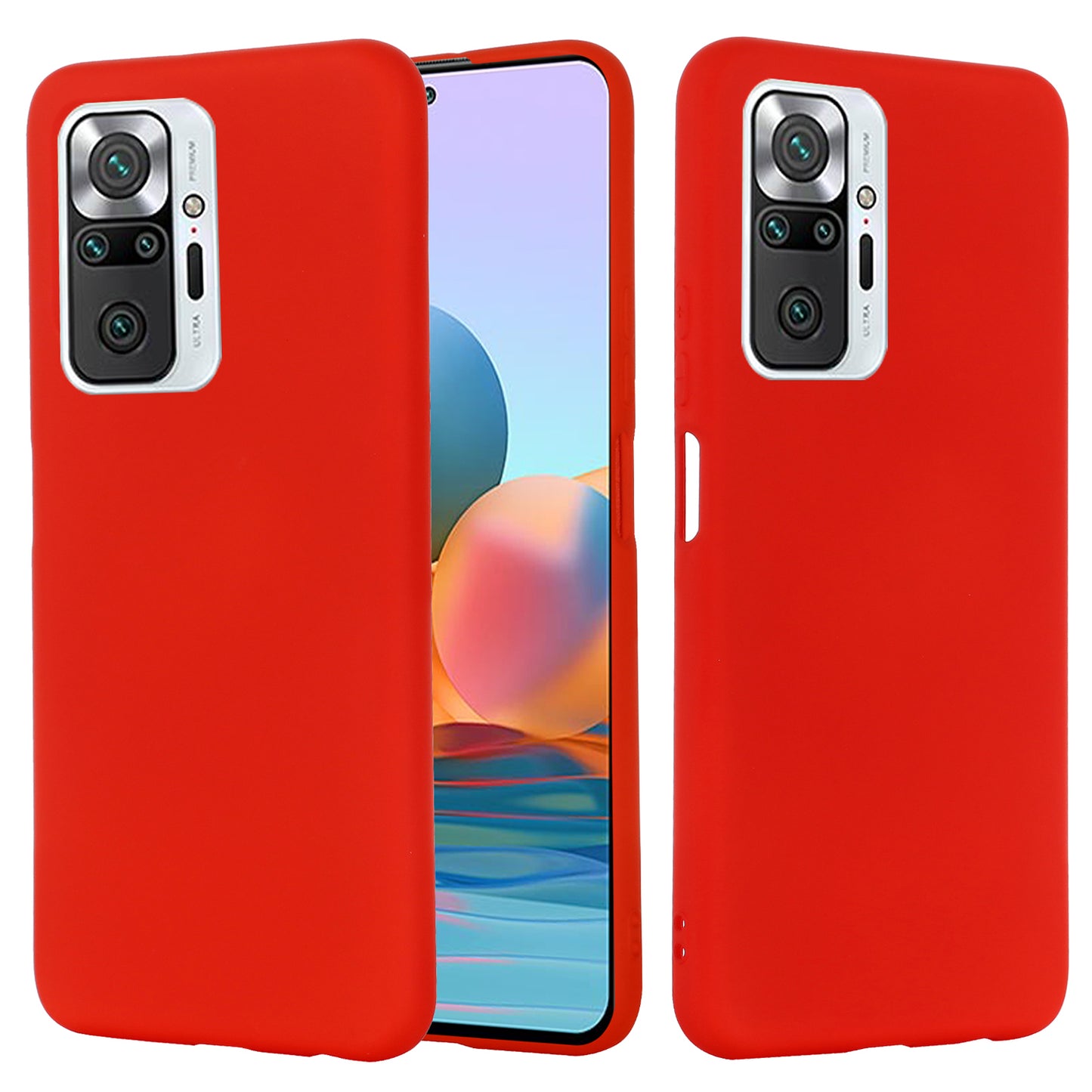 Liquid Silicone Soft Cover Case with Handy Strap for Xiaomi Redmi Note 10 Pro Max / Redmi Note 10 Pro