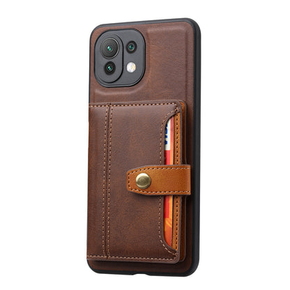 PU Leather Coated TPU Case [Card Slots] [Kickstand] for Xiaomi Mi 11 Lite 4G / 5G / 11 Lite 5G NE