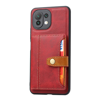 PU Leather Coated TPU Case [Card Slots] [Kickstand] for Xiaomi Mi 11 Lite 4G / 5G / 11 Lite 5G NE