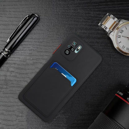 Soft TPU Phone Case Cover with Card Slot for Xiaomi Redmi Note 10 4G / Redmi Note 10S / Poco M5s 4G