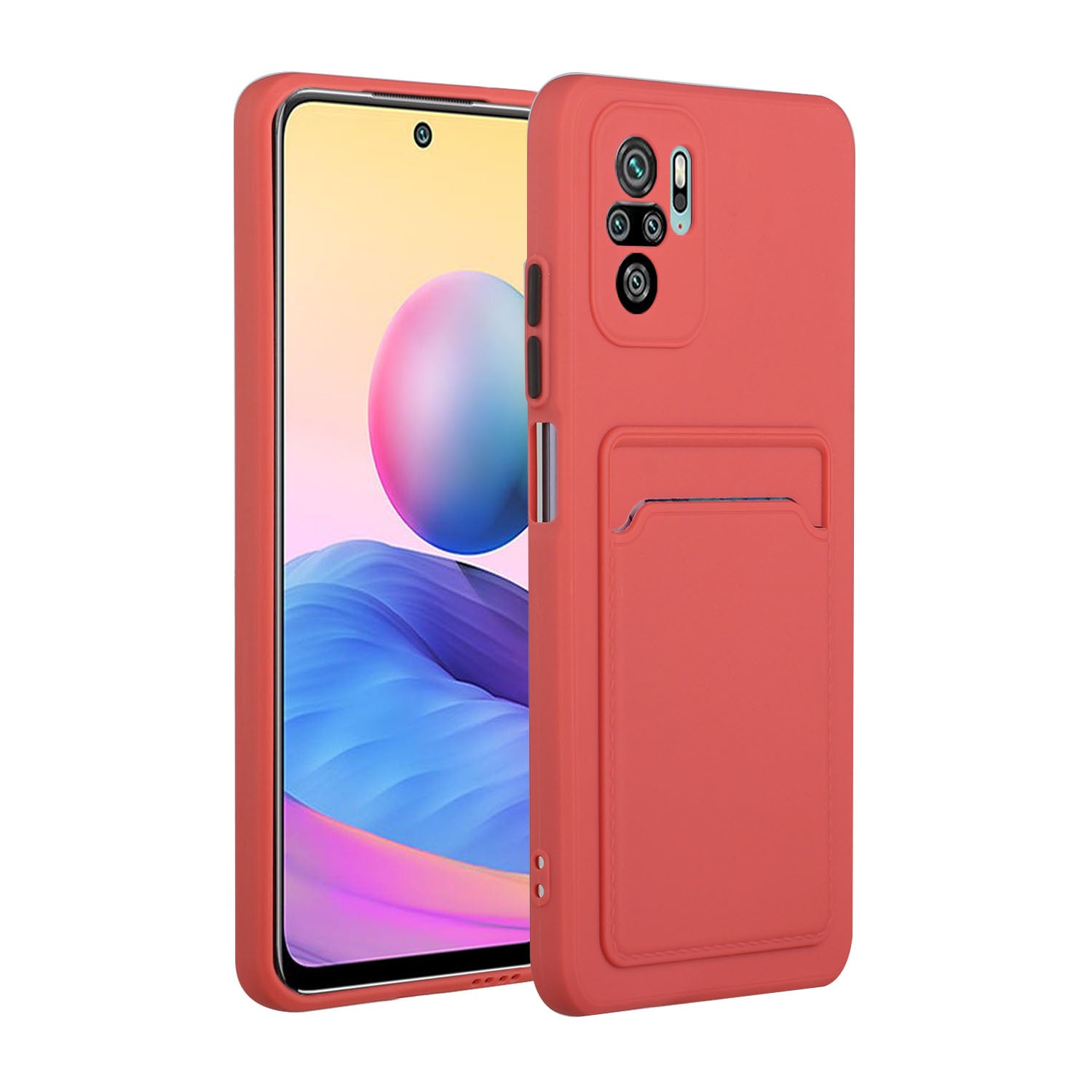Soft TPU Phone Case Cover with Card Slot for Xiaomi Redmi Note 10 4G / Redmi Note 10S / Poco M5s 4G