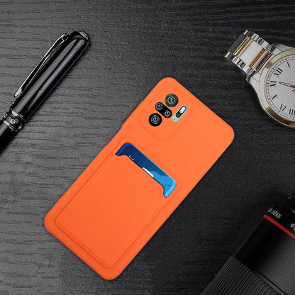 Soft TPU Phone Case Cover with Card Slot for Xiaomi Redmi Note 10 4G / Redmi Note 10S / Poco M5s 4G