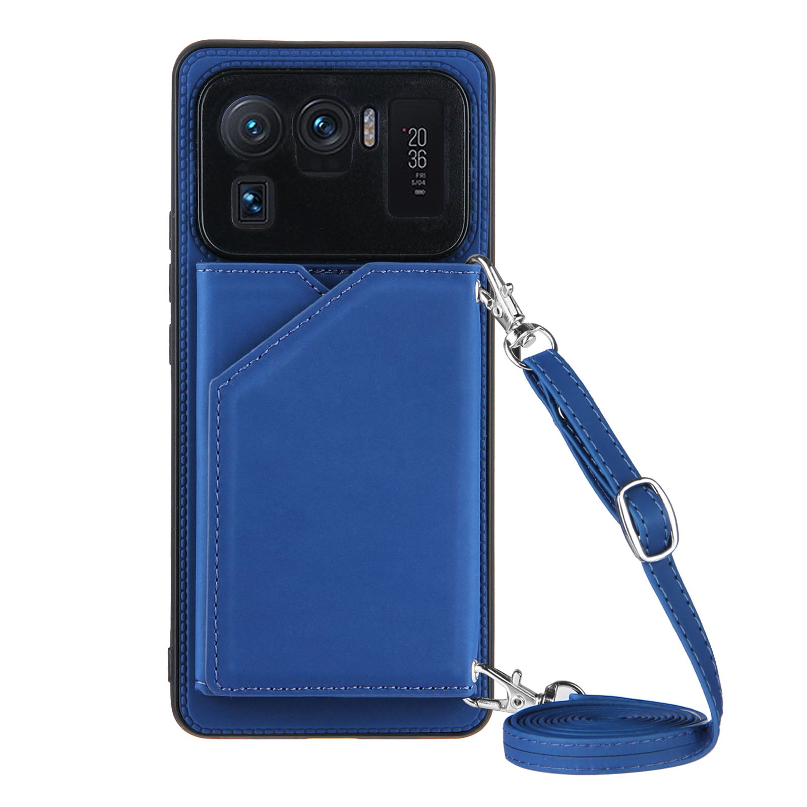 Stand Card Holder Rubberized Leather Skin TPU Phone Case for Xiaomi Mi 11 Ultra