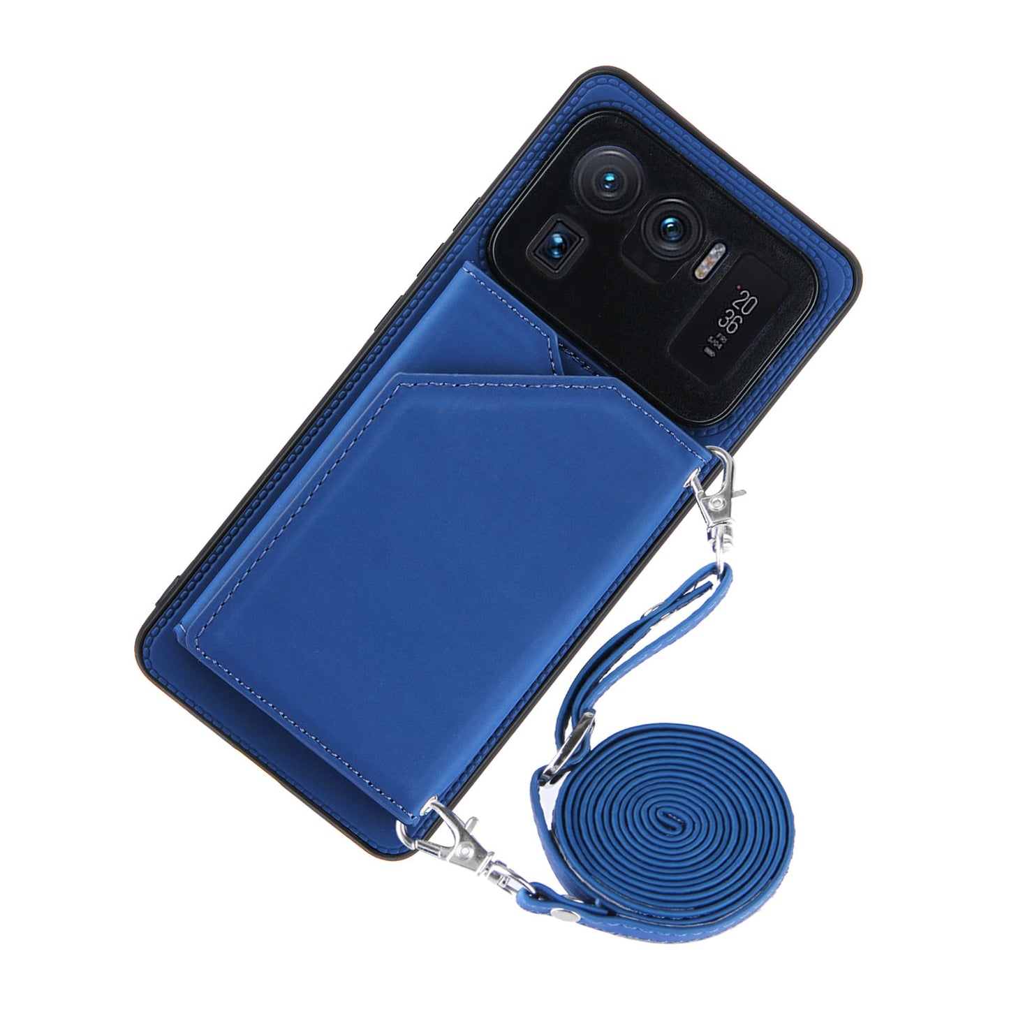 Stand Card Holder Rubberized Leather Skin TPU Phone Case for Xiaomi Mi 11 Ultra