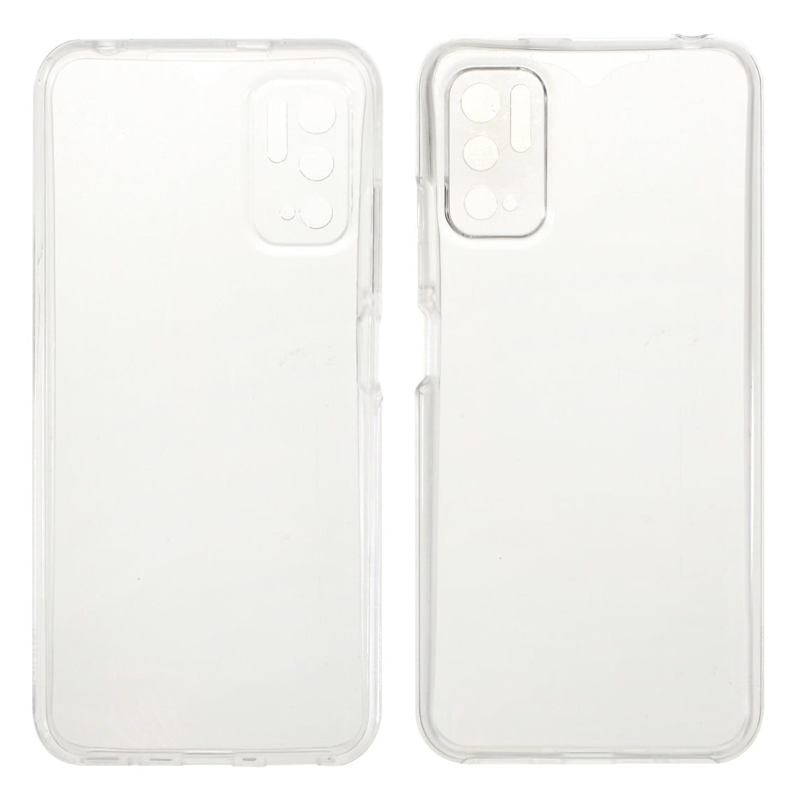 PET Front Cover + TPU Edge + Acrylic Back Panel Full Protection Phone Hybrid Case for Xiaomi Poco M3 Pro 4G / 5G / Redmi Note 10 5G